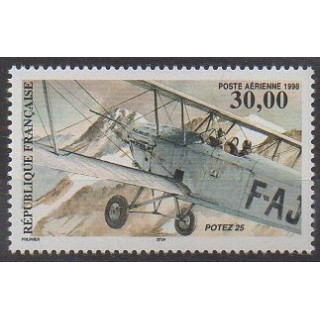 Stamps - France - Airmail - 1998 - Nb PA62 - Planes