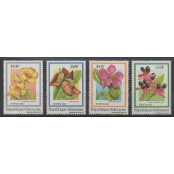 Gabon - 1986 - No 604/607 - Fleurs
