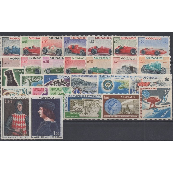 Timbres  - Monaco - année complète - 1967 - No 708/735