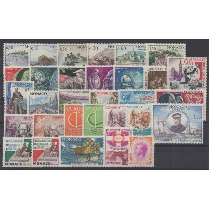 Timbres  - Monaco - année complète - 1966 - No 677/707