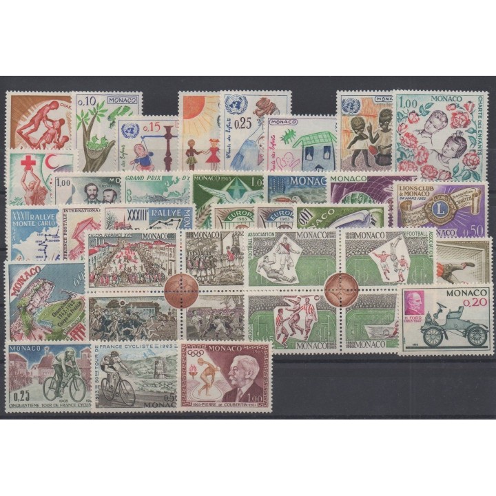 Timbres  - Monaco - année complète - 1963 - No 599/635