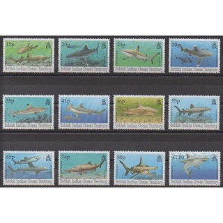 Stamps - British Indian Ocean Territory - 1994 - Nb 153/164 - Sea animals