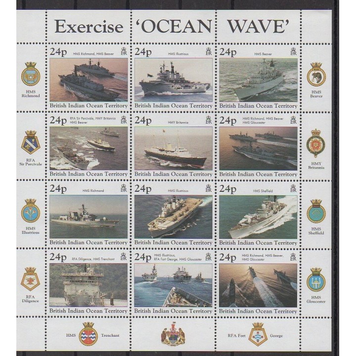 Timbres - Océan Indien - 1997 - No 195/206 - Histoire militaire