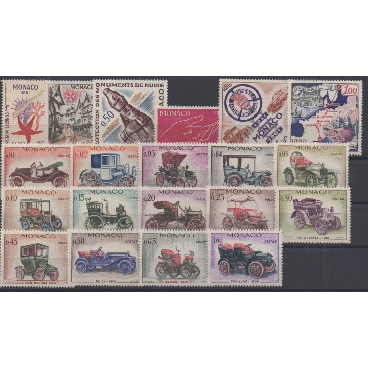 Timbres  - Monaco - année complète - 1961 - No 551/570