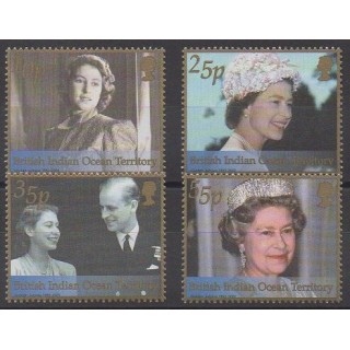 Stamps - British Indian Ocean Territory - 2002 - Nb 244/247 - Royalty