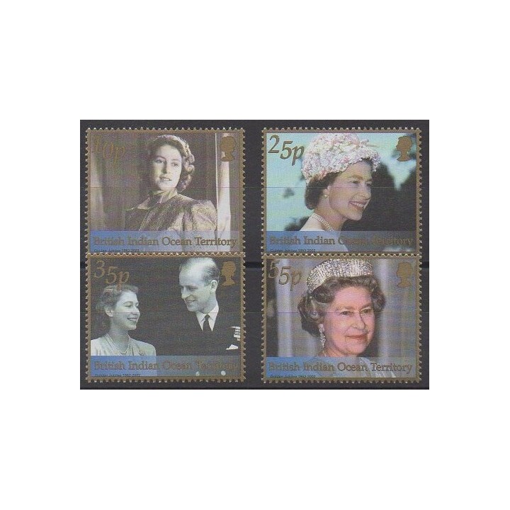 Stamps - British Indian Ocean Territory - 2002 - Nb 244/247 - Royalty