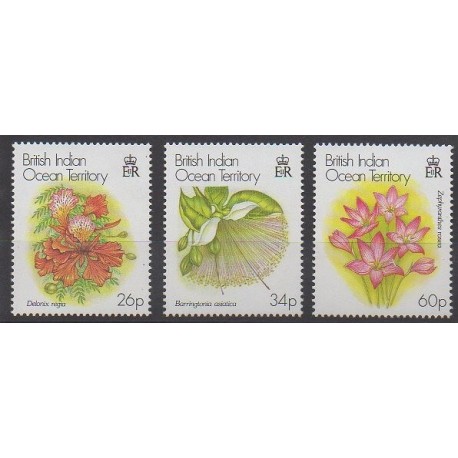 British Indian Ocean Territory - 2000 - Nb 231/233 - Flowers