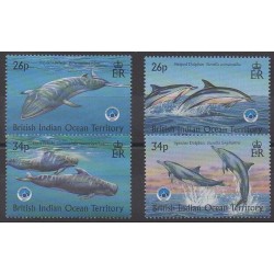 British Indian Ocean Territory - 1998 - Nb 211/214 - Sea animals - Mamals