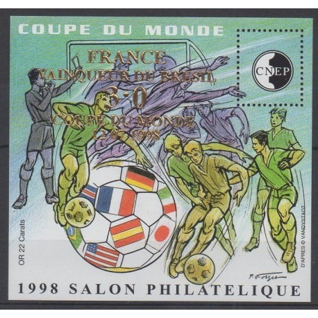 France - CNEP Sheets - 1998 - Nb CNEP 27 - Soccer world cup