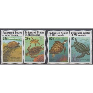 Stamps - Micronesia - 1991 - Nb 164/167 - Reptils