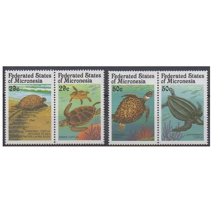 Stamps - Micronesia - 1991 - Nb 164/167 - Reptils