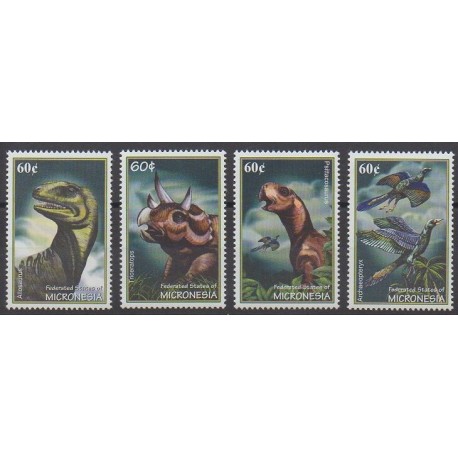 Micronésie - 2001 - No 1028/1031 - Animaux préhistoriques