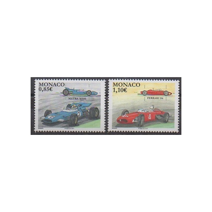 Timbres - Monaco - 2017 - No 3072/3073 - Voitures