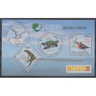Timbres - TAAF - Blocs et feuillets - 2017 - No F840 - Reptiles - Oiseaux