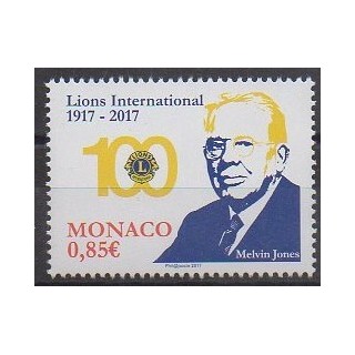 Stamps - Monaco - 2017 - Nb 3095 - Rotary - Lions club