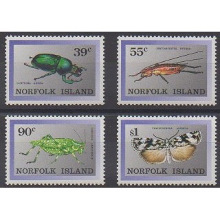 Stamps - Norfolk - 1989 - Nb 447/450 - Insects