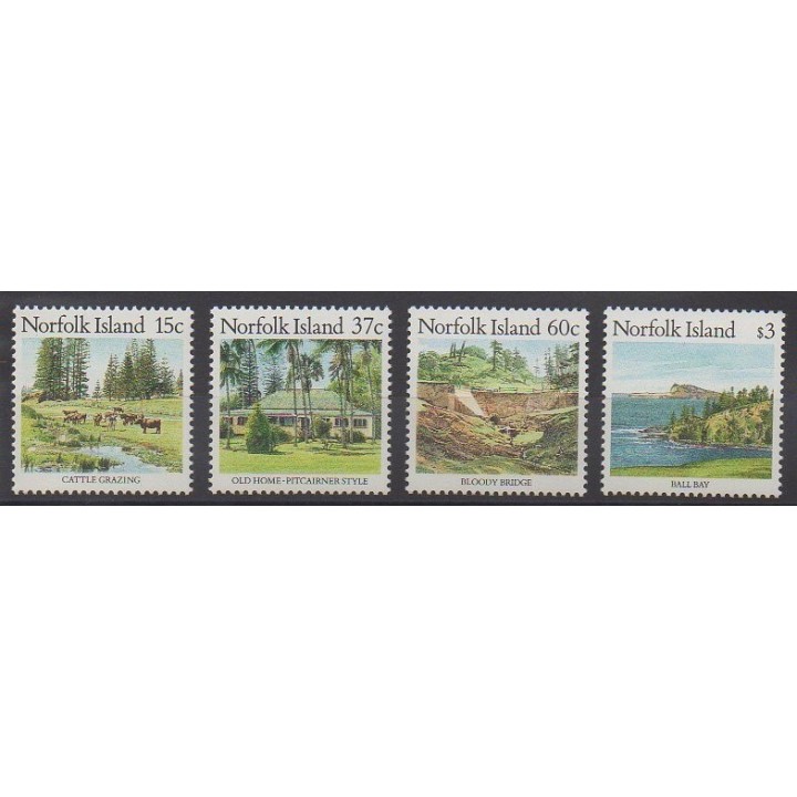 Stamps - Norfolk - 1987 - Nb 409/412 - Sights