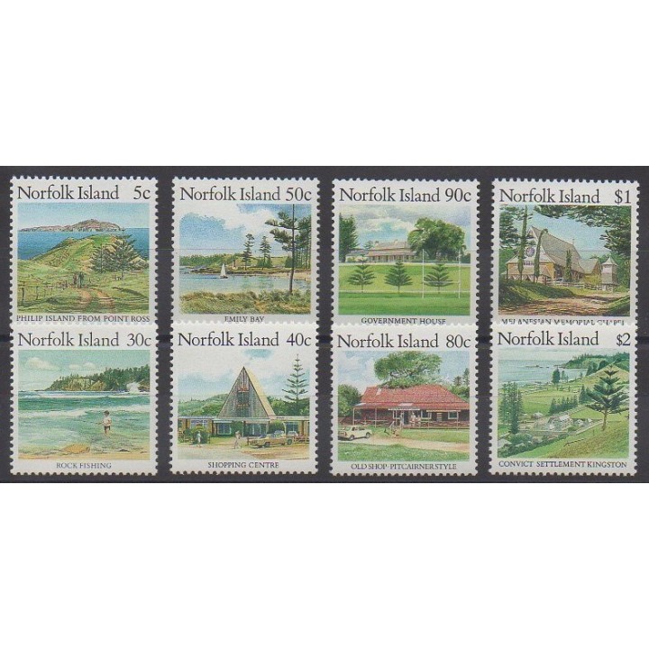 Stamps - Norfolk - 1987 - Nb 397/404 - Sights