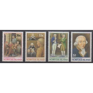 Timbres - Norfolk - 1986 - No 388/391 - Histoire