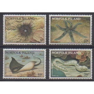 Stamps - Norfolk - 1986 - Nb 372/375 - Sea animals
