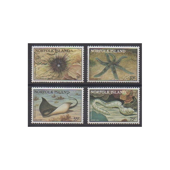 Stamps - Norfolk - 1986 - Nb 372/375 - Sea animals