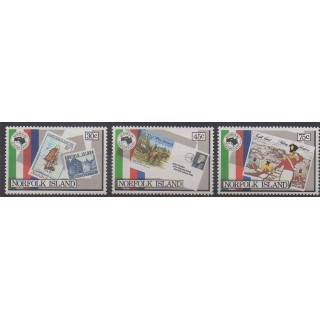 Timbres - Norfolk - 1984 - No 340/342 - Timbres sur timbres