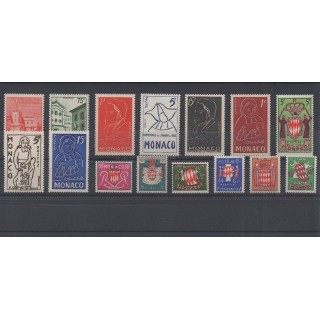 Timbres  - Monaco - année complète - 1954 - No 397/411