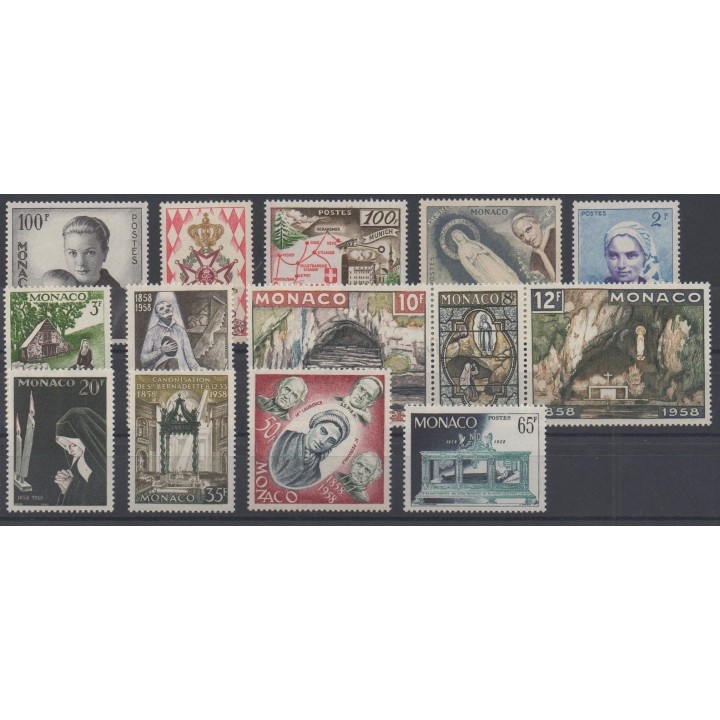 Timbres  - Monaco - année complète - 1958 - No 489/502