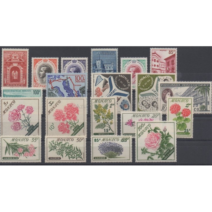 Timbres  - Monaco - année complète - 1959 - No 503/522