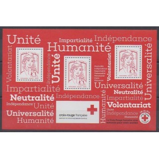 Timbres - France - Blocs et feuillets - 2017 - No BF139 - Santé ou Croix-Rouge