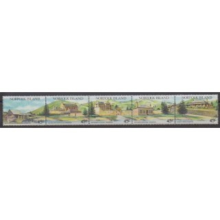 Stamps - Norfolk - 1992 - Nb 526/530 - Monuments