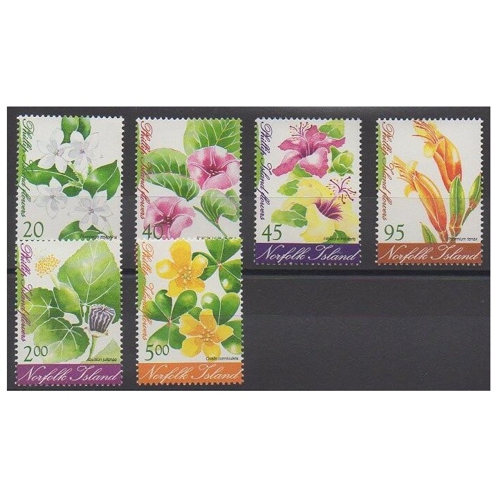Timbres - Norfolk - 2002 - No 744/749 - Fleurs