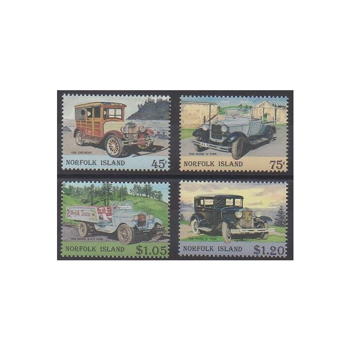 Timbres - Norfolk - 1995 - No 567/570 - Voitures