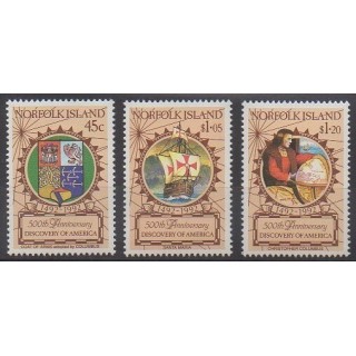 Stamps - Norfolk - 1992 - Nb 510/512 - Christophe Colomb