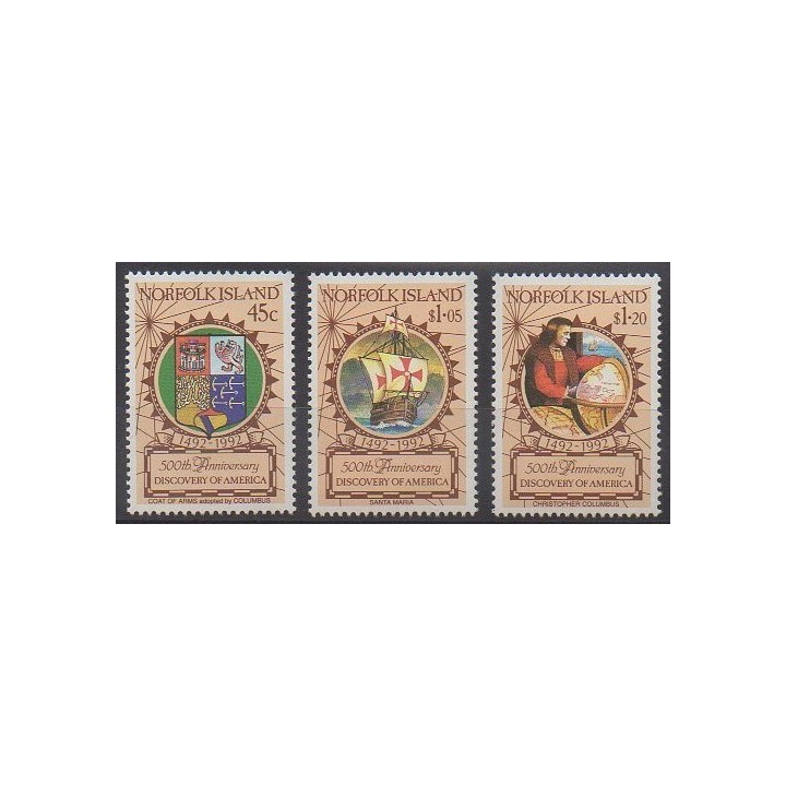 Stamps - Norfolk - 1992 - Nb 510/512 - Christophe Colomb
