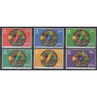 Timbres - Man (Ile de) - 1999 - No 875/880 - Musique