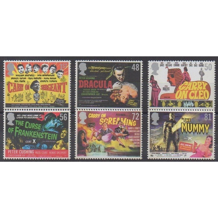 Stamps - Great Britain - 2008 - Nb 3030/3035 - Cinema