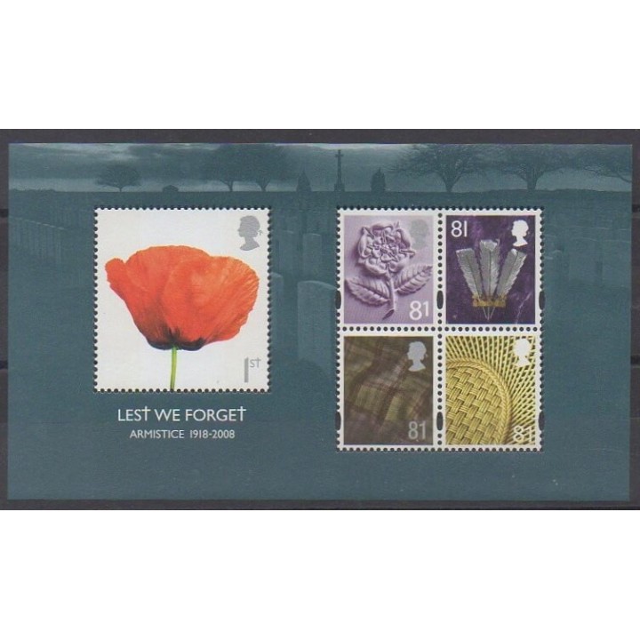 Stamps - Great Britain - 2008 - Nb BF60 - First World War