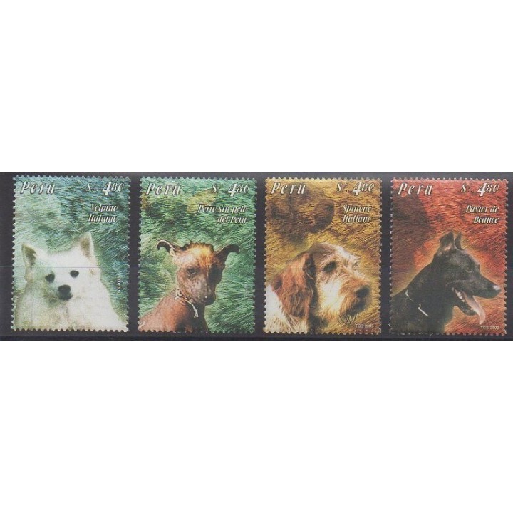 Timbres - Pérou - 2004 - No 1420/1423 - Chiens