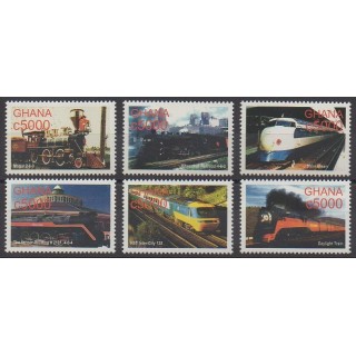 Timbres - Ghana - 2005 - No 3052/3057 - Chemins de fer
