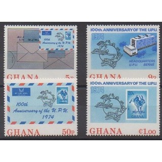 Stamps - Ghana - 1974 - Nb 495/498 - Postal Service