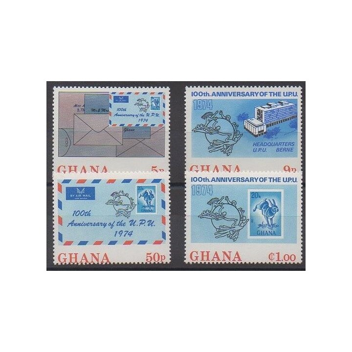 Timbres - Ghana - 1974 - No 495/498 - Service postal