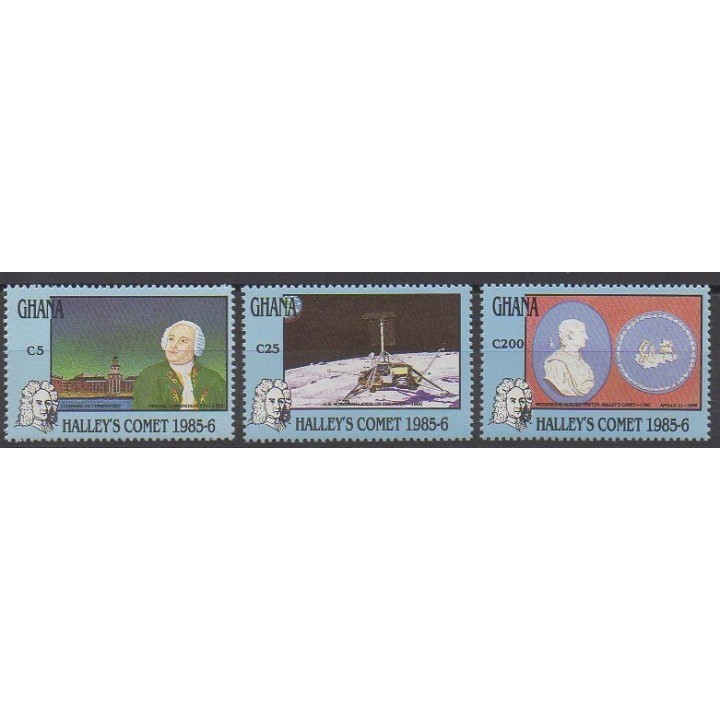 Stamps - Ghana - 1987 - Nb 929/931 - Astronomy