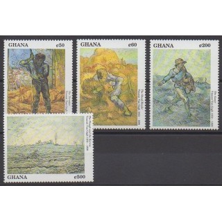 Timbres - Ghana - 1991 - No 1269/1272 - Peinture