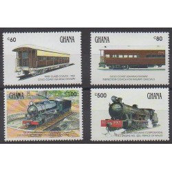 Ghana - 1991 - No 1281/1284 - Chemins de fer