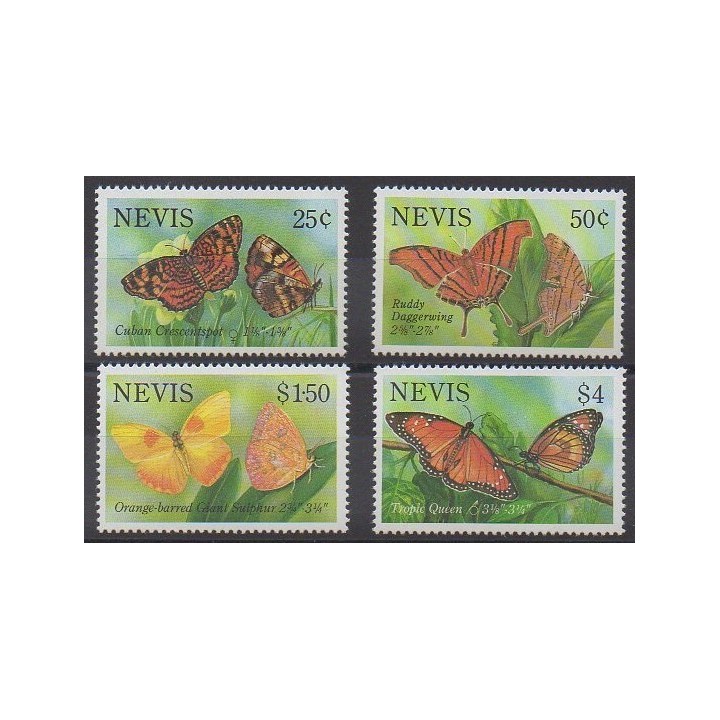 Stamps - Nevis - 1993 - Nb 713/716 - Insects