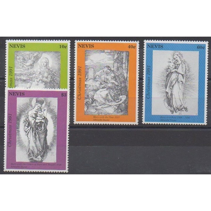 Stamps - Nevis - 1991 - Nb 614/617 - Christmas
