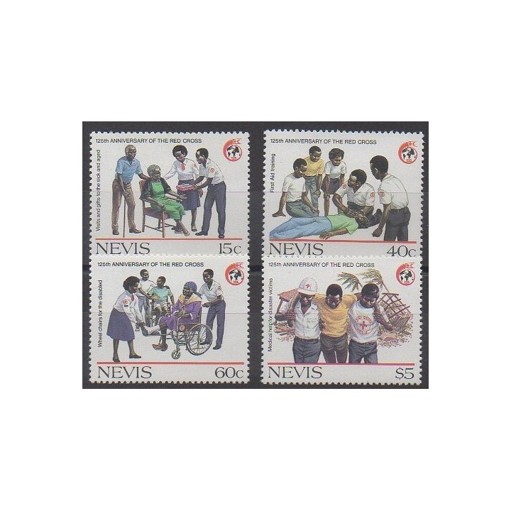 Stamps - Nevis - 1988 - Nb 491/494 - Health
