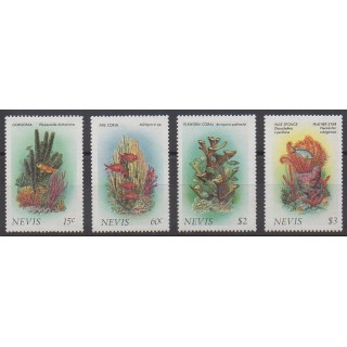 Stamps - Nevis - 1986 - Nb 419/422 - Sea animals