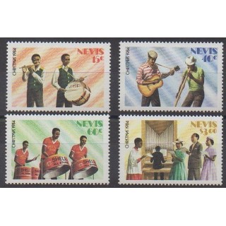 Stamps - Nevis - 1984 - Nb 229/232 - Music - Christmas